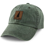 Live Free New Hampshire Leather Patch Washed Dad Hat - Chowdaheadz