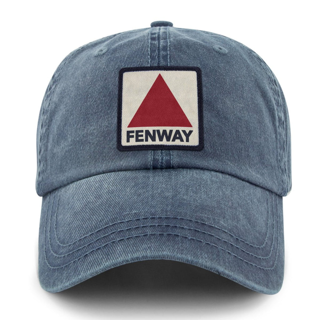 Fenway Printed Patch Washed Dad Hat — front view in Navy