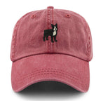 Mini Boston Terrier Washed Dad Hat - Chowdaheadz