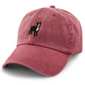 Mini Boston Terrier Washed Dad Hat - Chowdaheadz