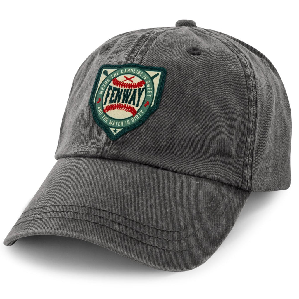 Fenway Sweet & Dirty Patch Washed Dad Hat — main product view in Charcoal