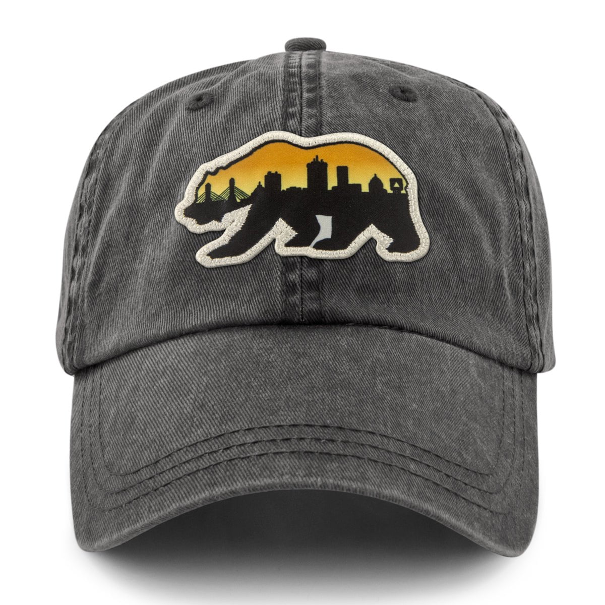 Boston Bear Skyline Patch Washed Dad Hat - Chowdaheadz