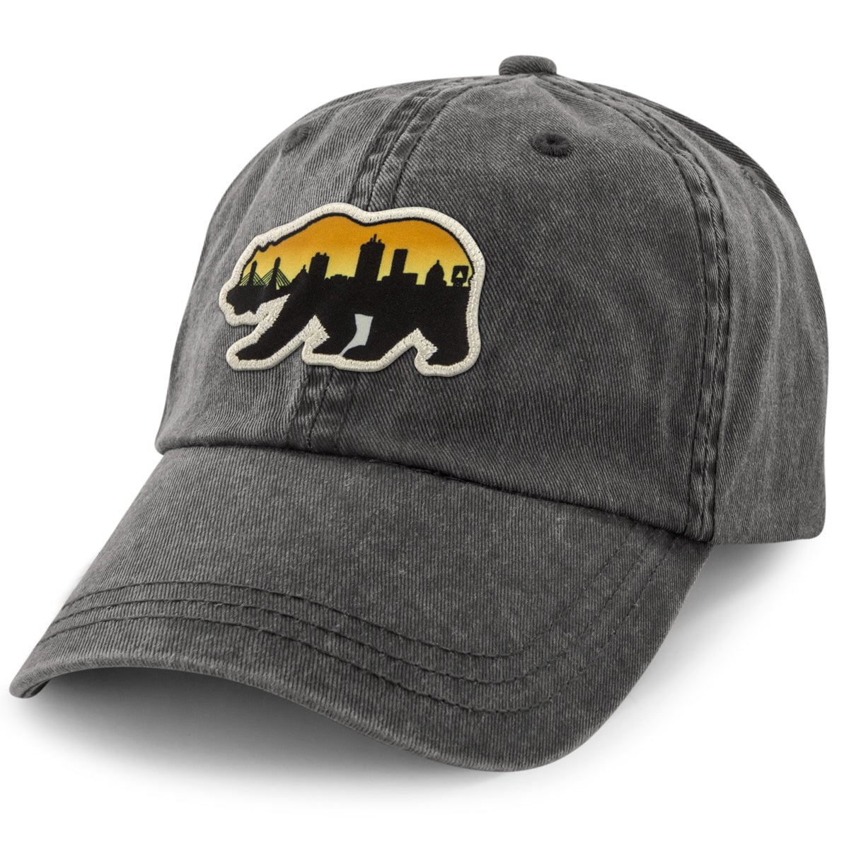 Boston Bear Skyline Patch Washed Dad Hat - Chowdaheadz