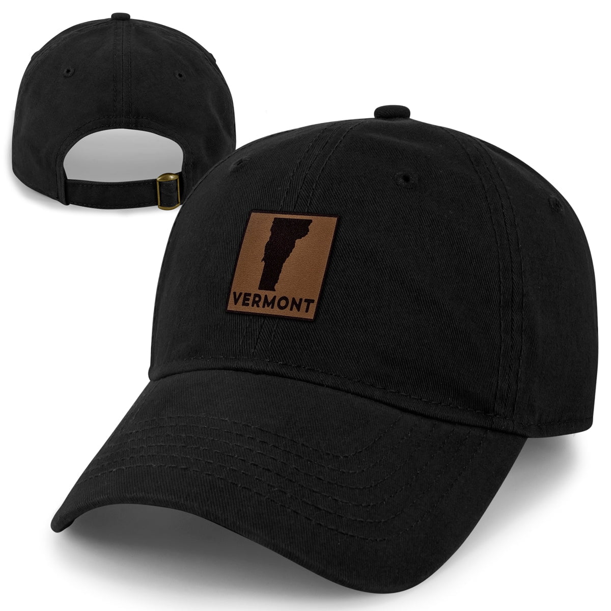 Vermont Leather Patch Dad Hat - Chowdaheadz
