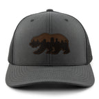 Boston Bear Skyline Leather Patch Classic Snapback Trucker - Chowdaheadz
