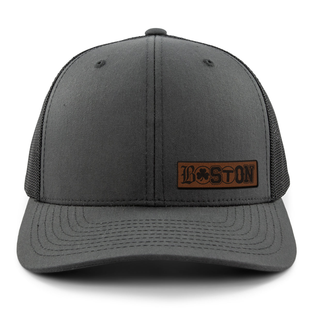Boston Townie Pride Leather Patch Classic Snapback Trucker - Chowdaheadz
