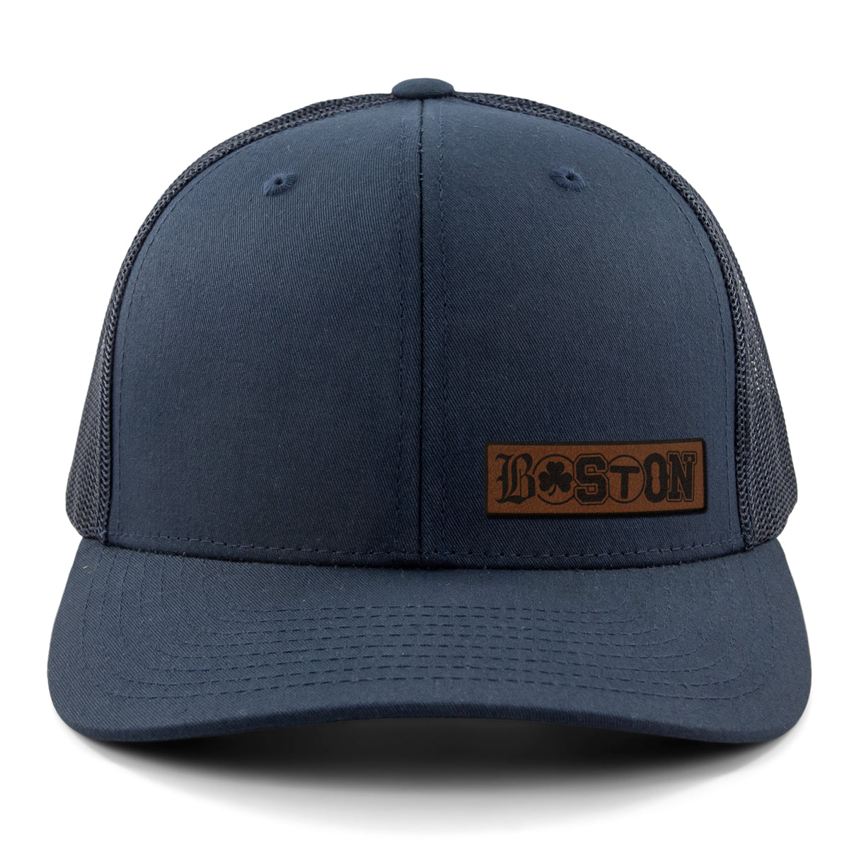 Boston Townie Pride Leather Patch Classic Snapback Trucker - Chowdaheadz