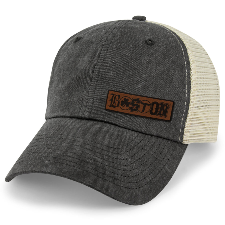 Boston Townie Pride Leather Patch Relaxed Trucker - Chowdaheadz