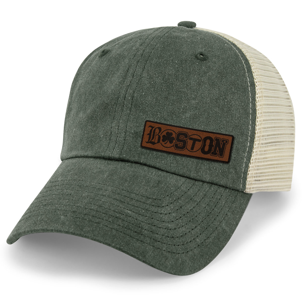 Boston Townie Pride Leather Patch Relaxed Trucker - Chowdaheadz