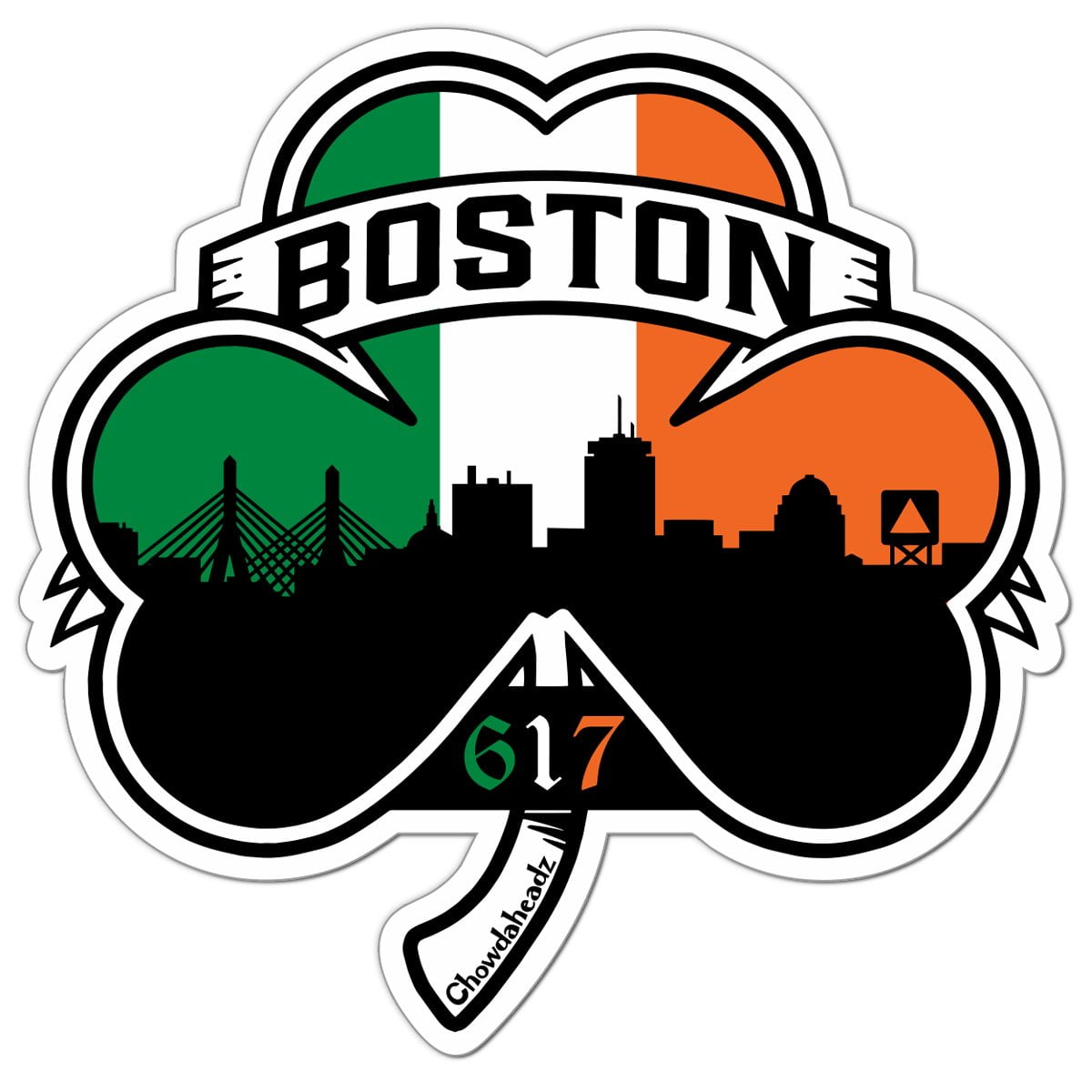 Shamrock Coat Of Arms Sticker - Chowdaheadz