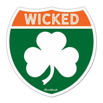 Wicked Irish Highway Sign Sticker - Chowdaheadz