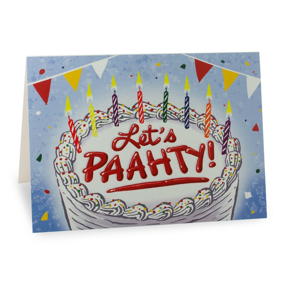 Let's Paahty Birthday 5x7 Greeting Card - Chowdaheadz