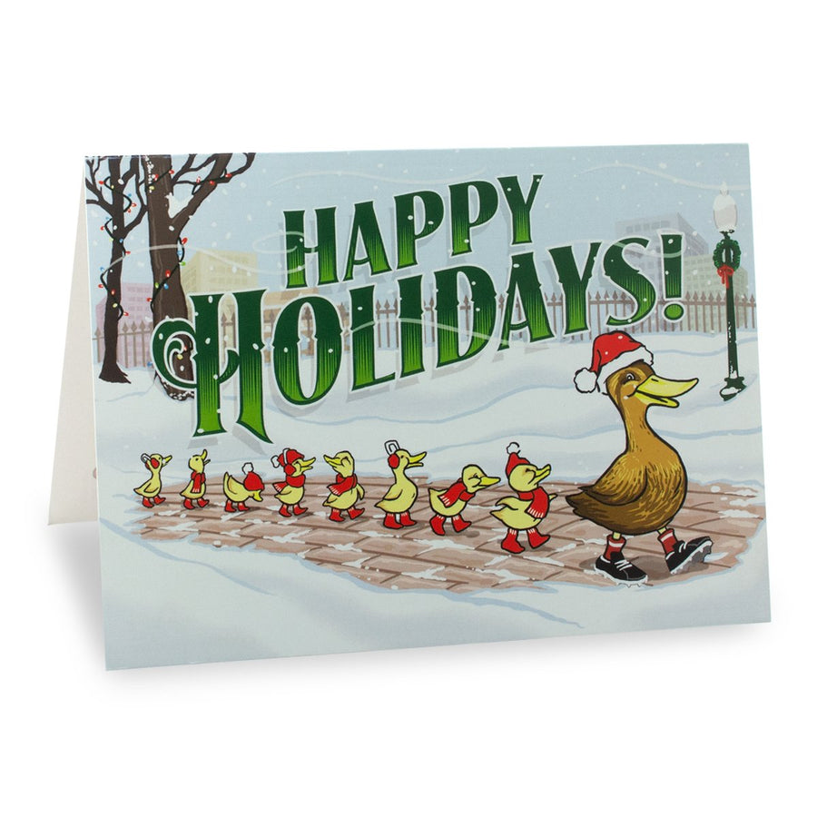 Happy Holidays Ducks 5x7 Greeting Card - Chowdaheadz