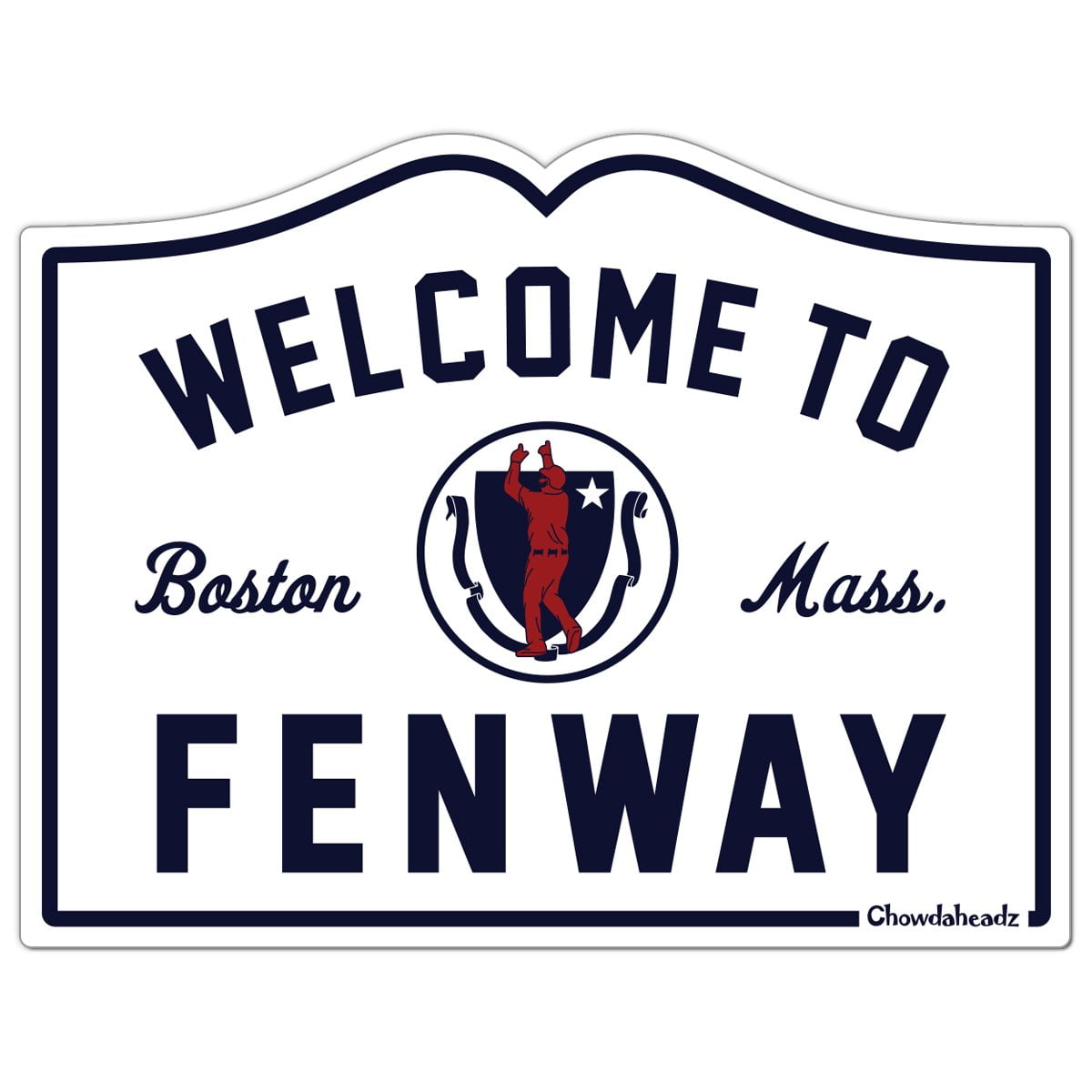 Genway Sign Welcome To Fenway Sign Sticker – Chowdaheadz