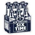 New England Six Pack Sticker - Chowdaheadz