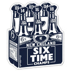 New England Six Pack Sticker - Chowdaheadz