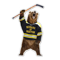 Beware of Boston Bear Sticker - Chowdaheadz