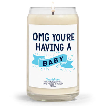 OMG You're Having A Baby (Boy) 13.75oz Candle - Chowdaheadz