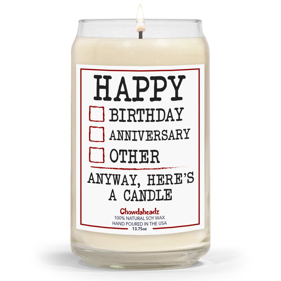 Happy Check Boxes 13.75oz. Candle - Chowdaheadz