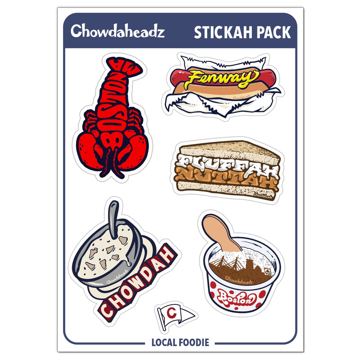 Local Foodie Stickah Pack - Chowdaheadz