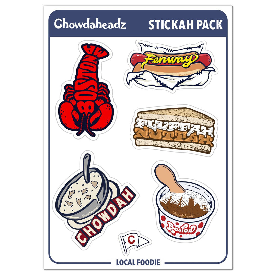 Local Foodie Stickah Pack - Chowdaheadz