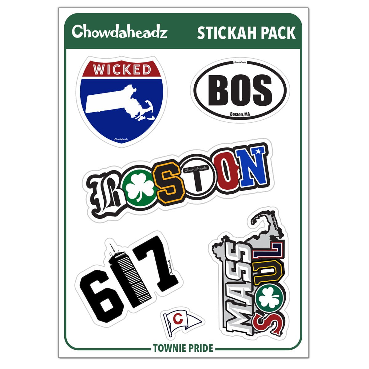 Townie Pride Stickah Pack - Chowdaheadz
