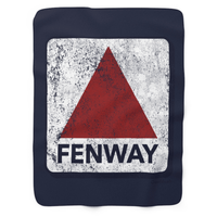 Distressed Fenway Sign Sherpa Fleece Blanket - Chowdaheadz