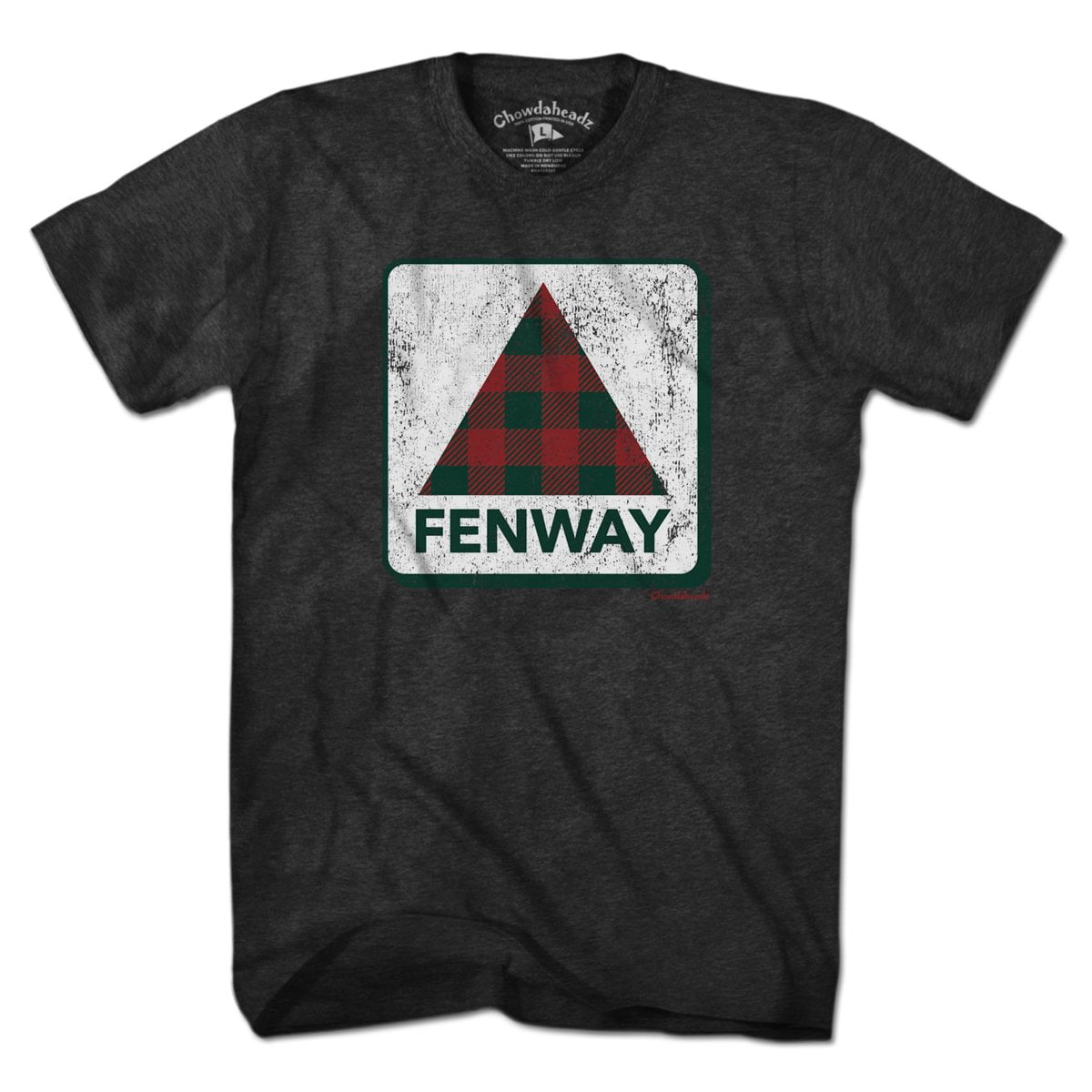 Holiday Plaid Fenway Sign T-Shirt - Chowdaheadz