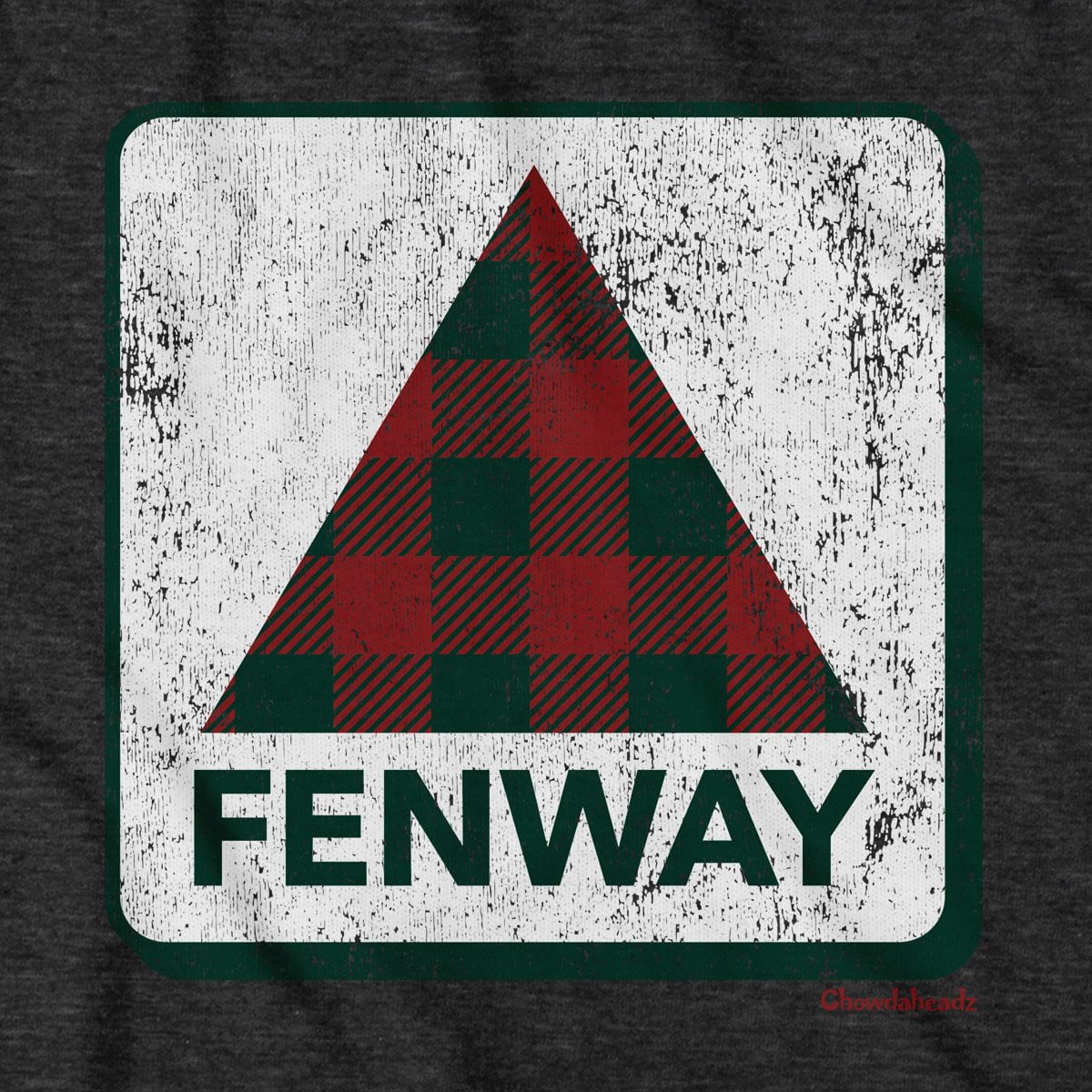 Holiday Plaid Fenway Sign T-Shirt - Chowdaheadz