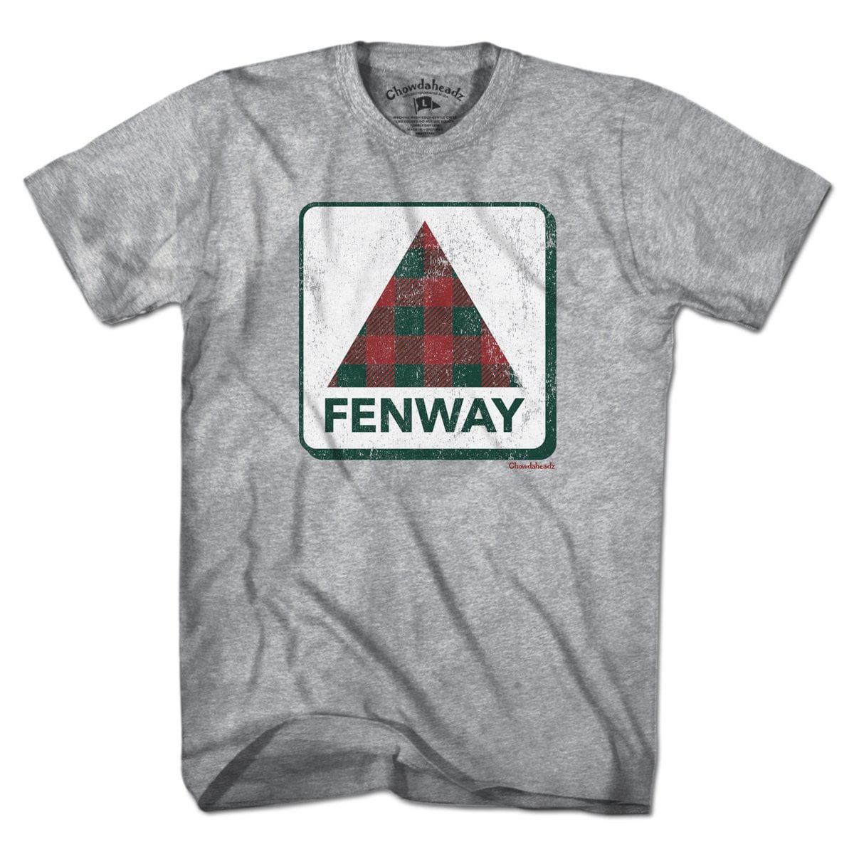 Holiday Plaid Fenway Sign T-Shirt - Chowdaheadz