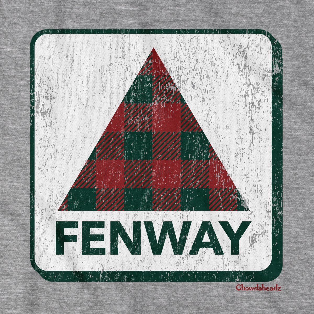 Holiday Plaid Fenway Sign T-Shirt - Chowdaheadz