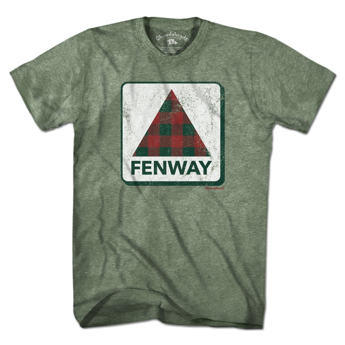 Holiday Plaid Fenway Sign T-Shirt - Chowdaheadz