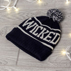 Wicked Smaaht Old School Knit Winter Hat - Navy - Chowdaheadz