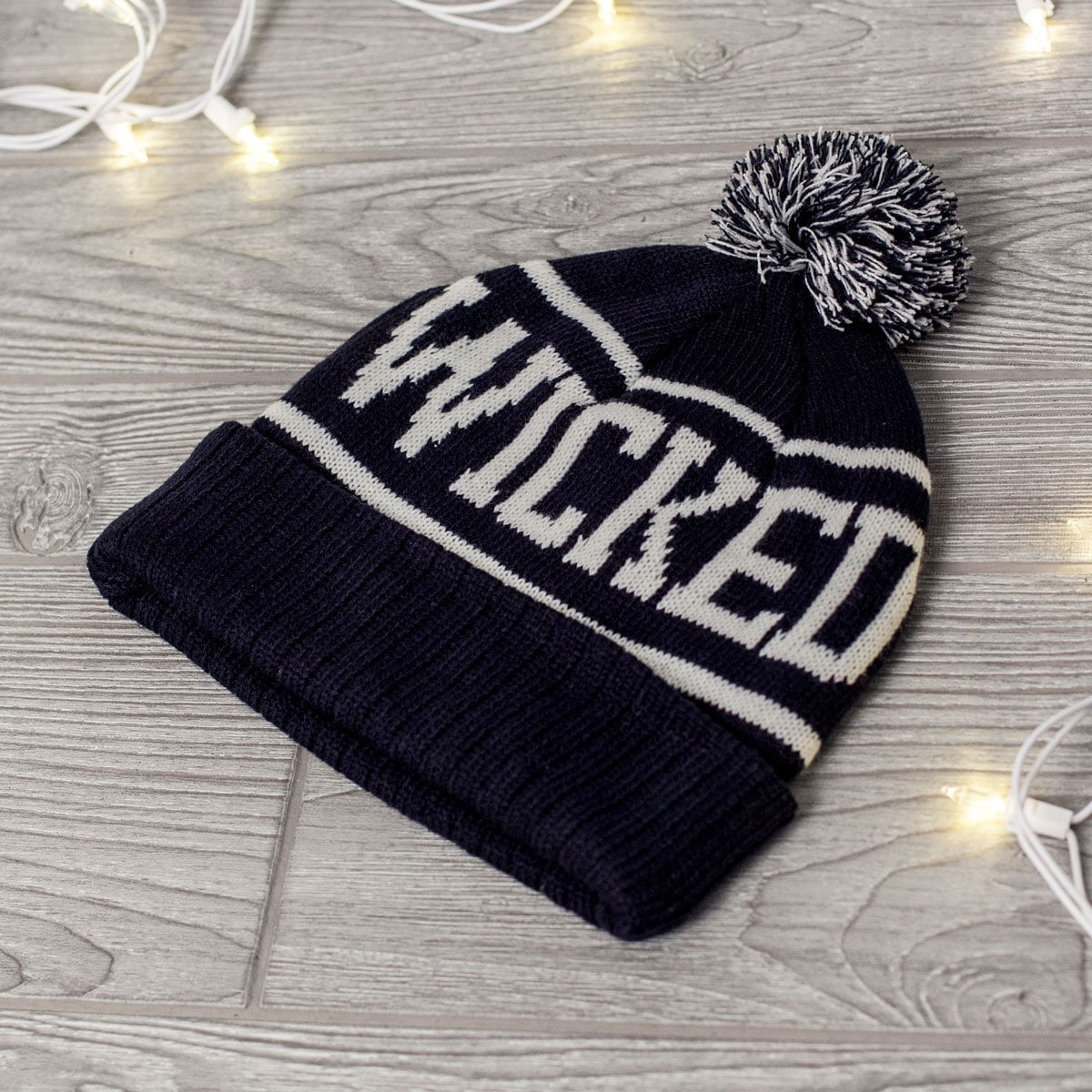 Wicked Smaaht Old School Knit Winter Hat - Navy - Chowdaheadz