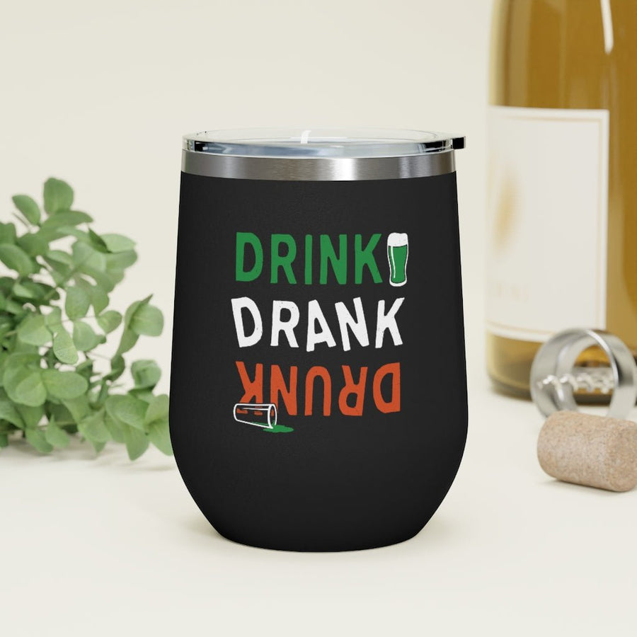 Drink Drank Drunk St. Paddy's Wine Tumbler - Chowdaheadz