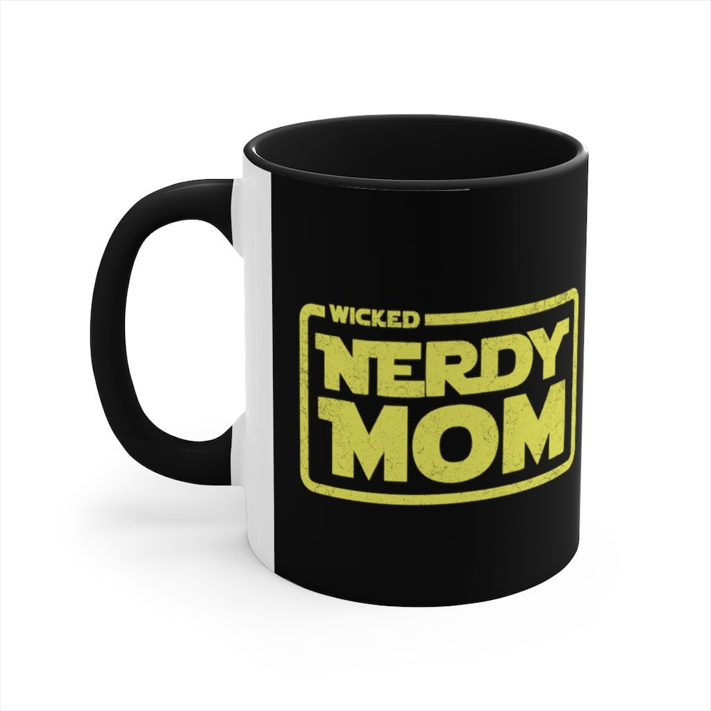 Wicked Nerdy Mom Mom Accent Coffee Mug, 11oz - Chowdaheadz