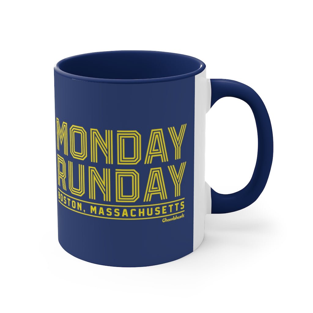 Monday Runday Accent Coffee Mug, 11oz - Chowdaheadz