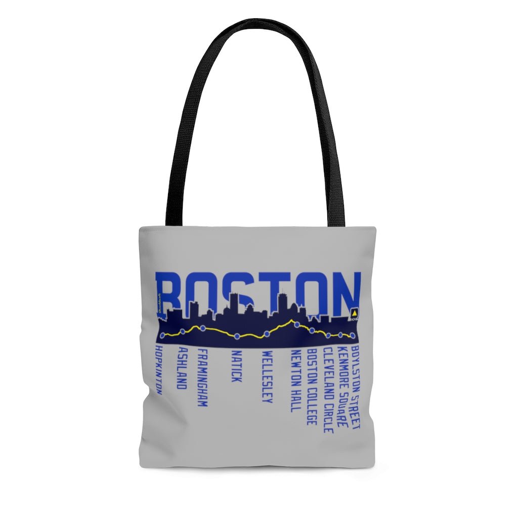 Boston Skyline Run Route Tote Bag - Chowdaheadz