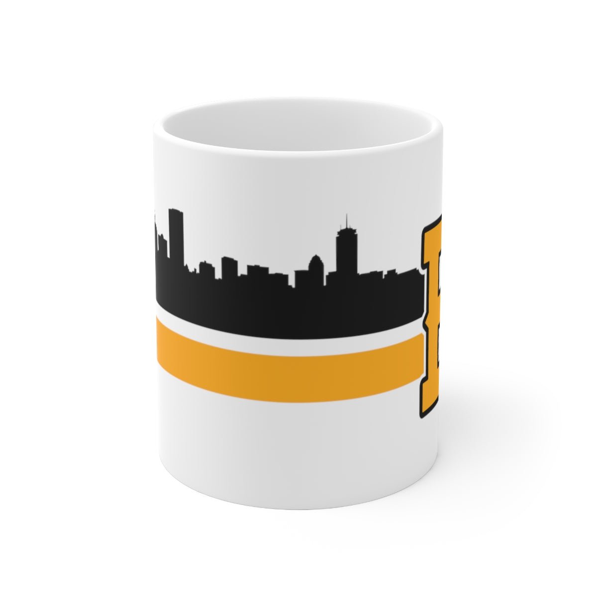 Boston B Black & Gold Sideline 11oz Coffee Mug - Chowdaheadz