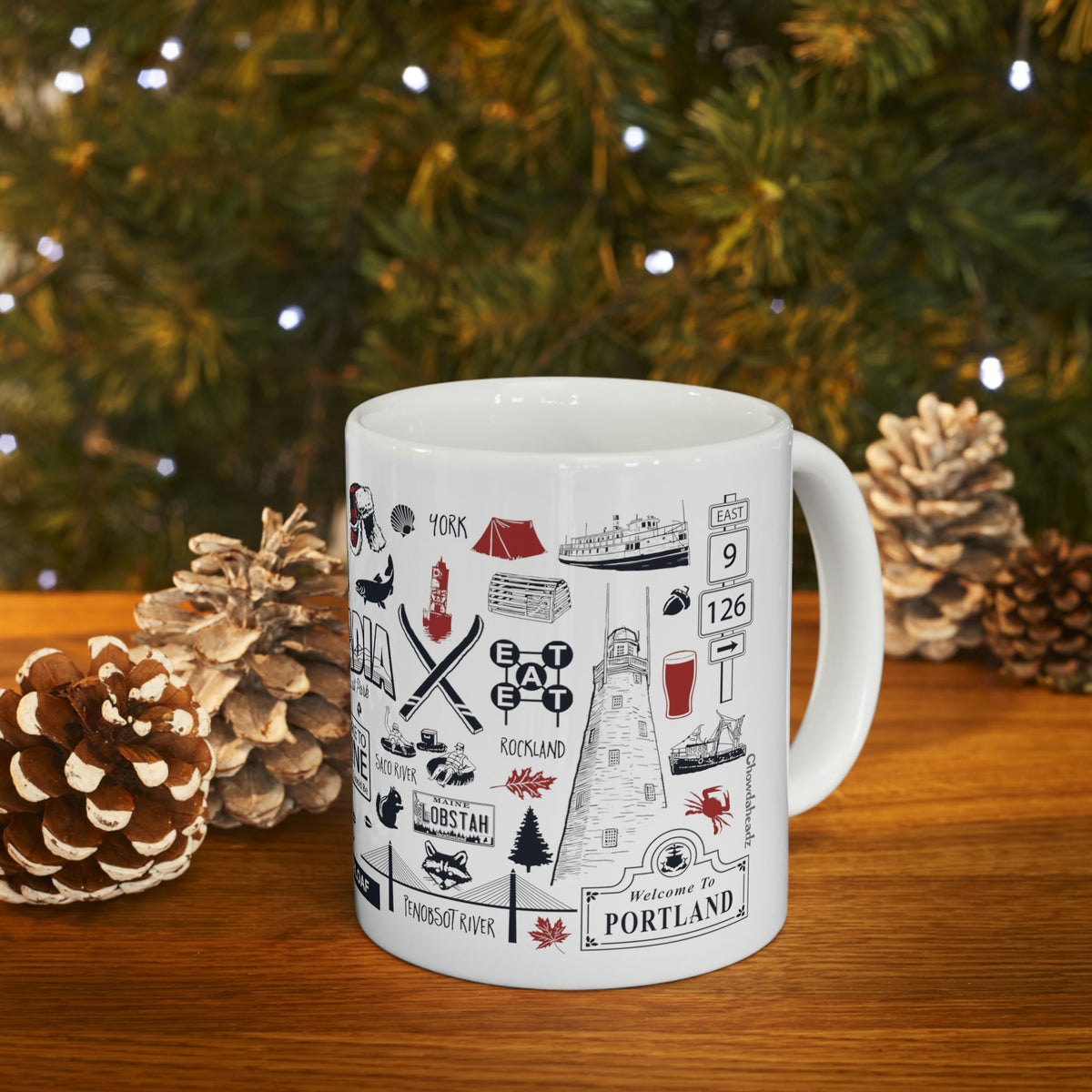 Maine Tourist Attraction 11oz Coffee Mug - Chowdaheadz