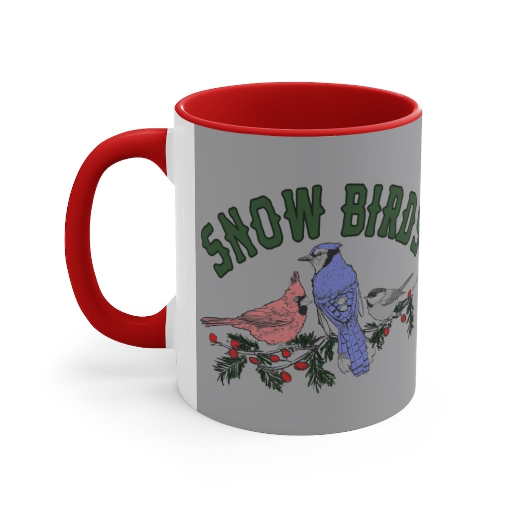 Snow Birds Accent Coffee Mug, 11oz - Chowdaheadz