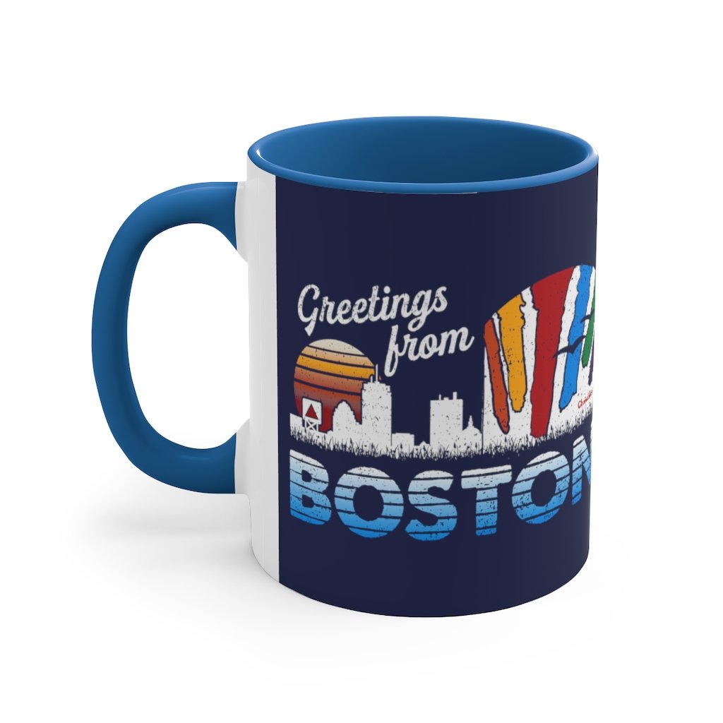 Greetings from Boston Accent Coffee Mug, 11oz - Chowdaheadz