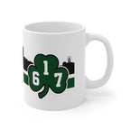 Boston 617 Shamrock Sideline 11oz Coffee Mug - Chowdaheadz