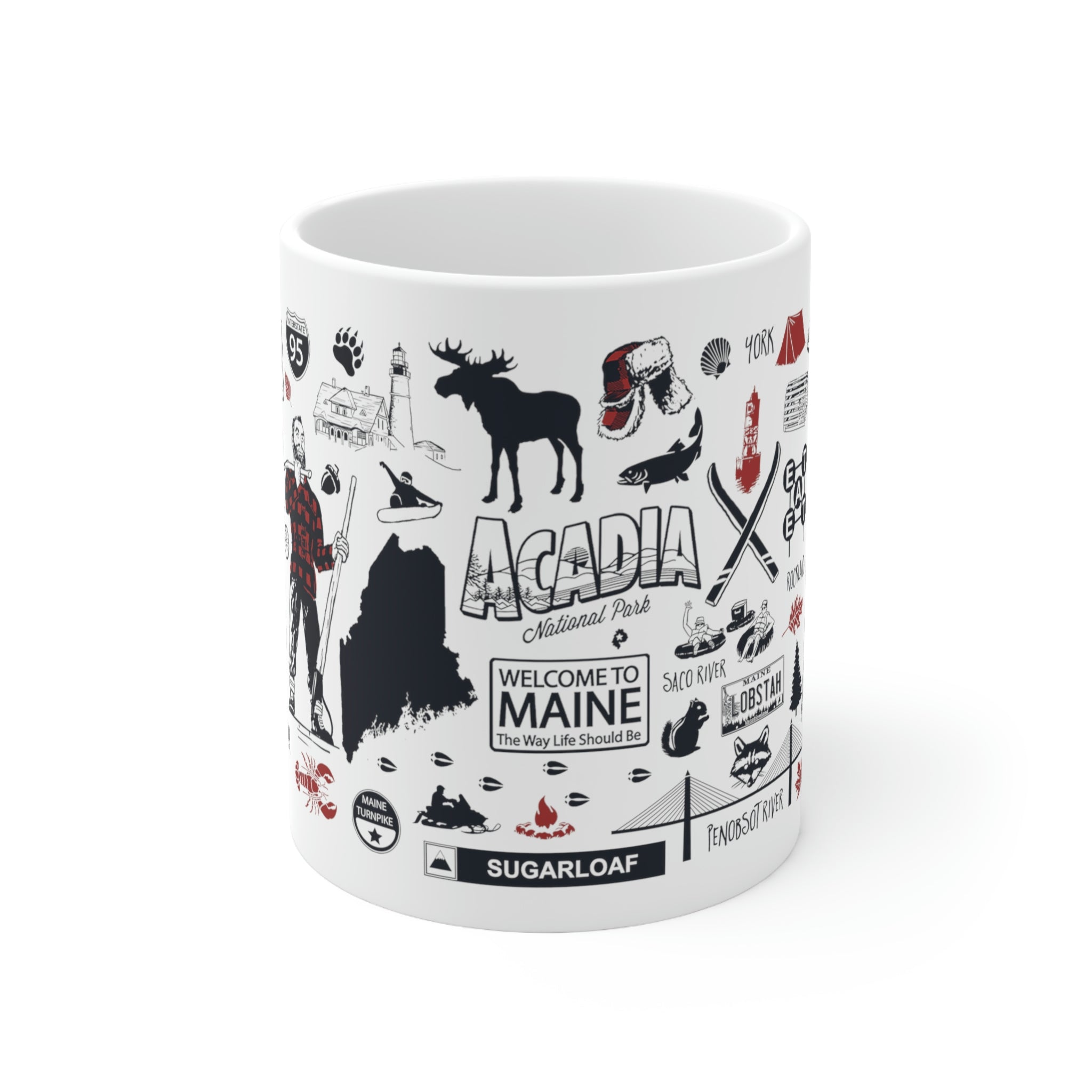 Maine Tourist Attraction 11oz Coffee Mug - Chowdaheadz