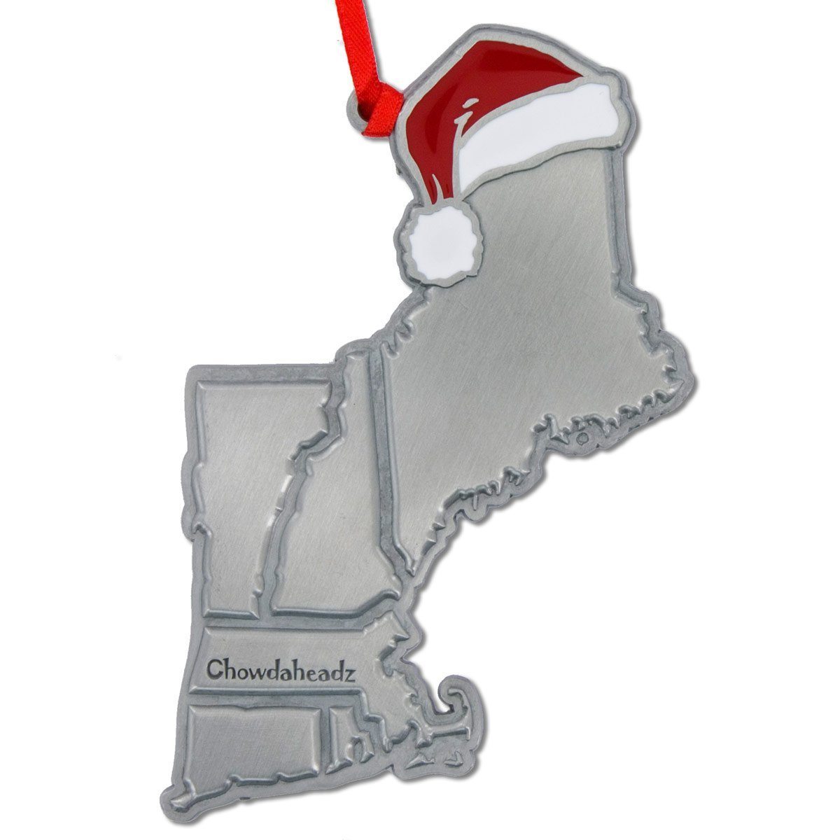 New England Santa Hat Ornament - Chowdaheadz