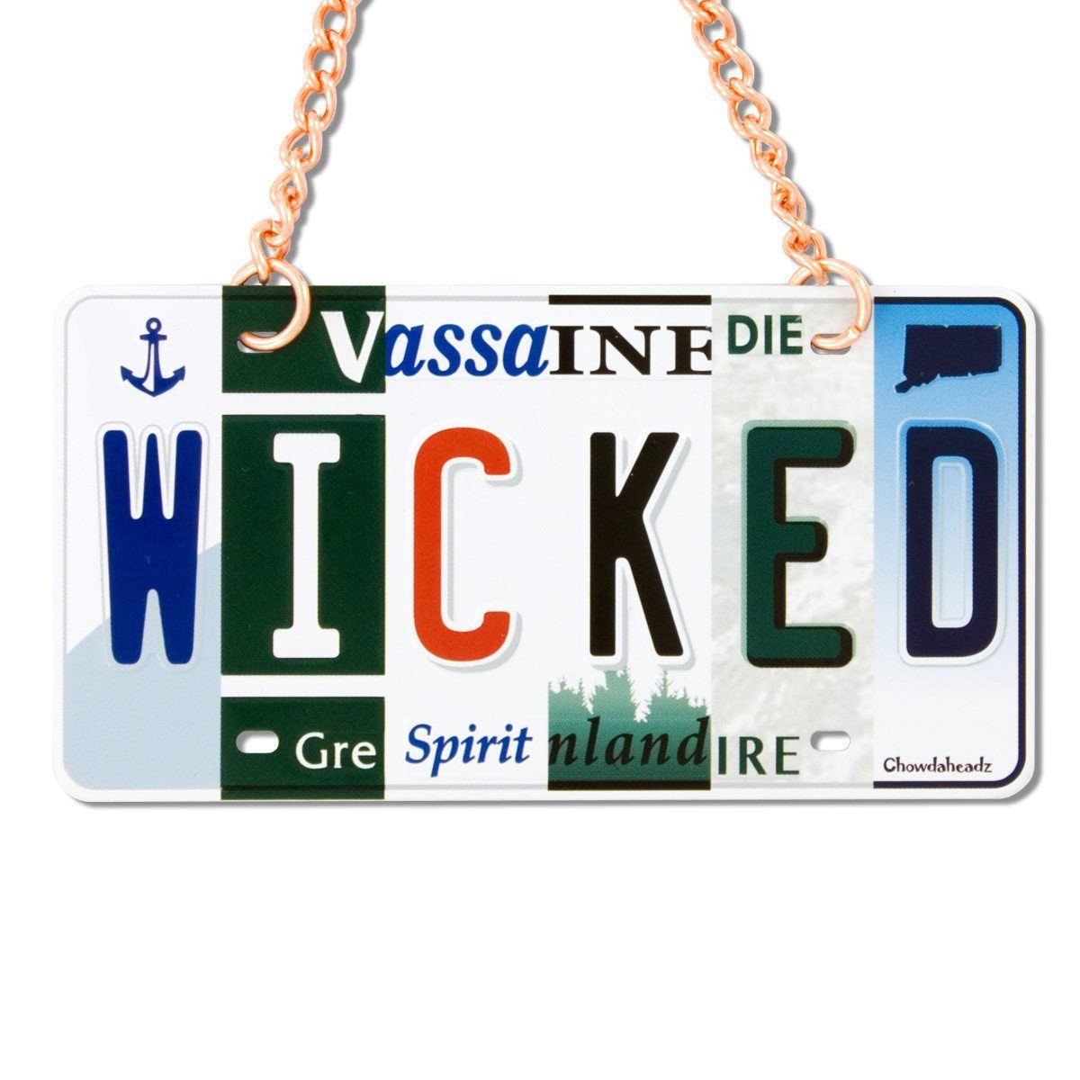 Wicked License Plate Ornament - Chowdaheadz