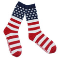 Stars & Stripes USA crew socks with patriotic stars-and-stripes pattern — patriotic crew socks