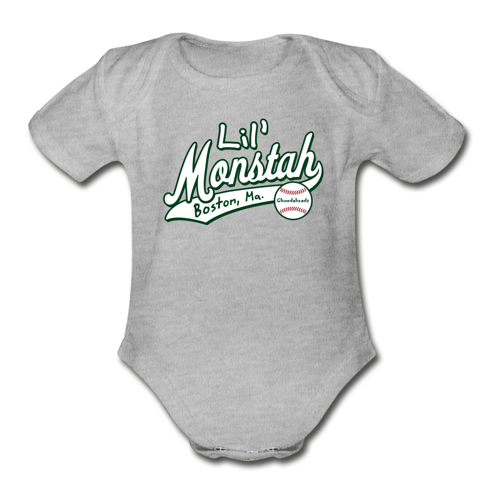 Little Monstah Infant One Piece - heather grey