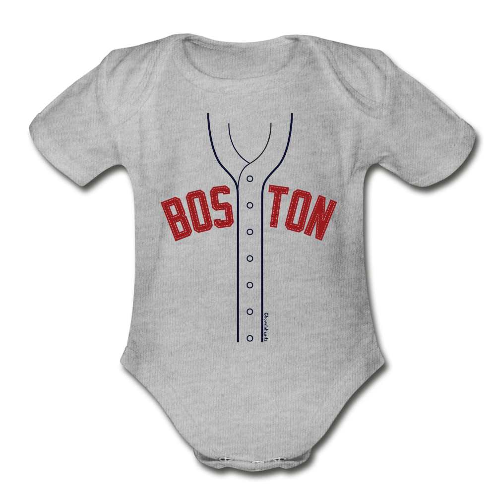 Boston Baseball Rookie Infant One Piece - heather grey