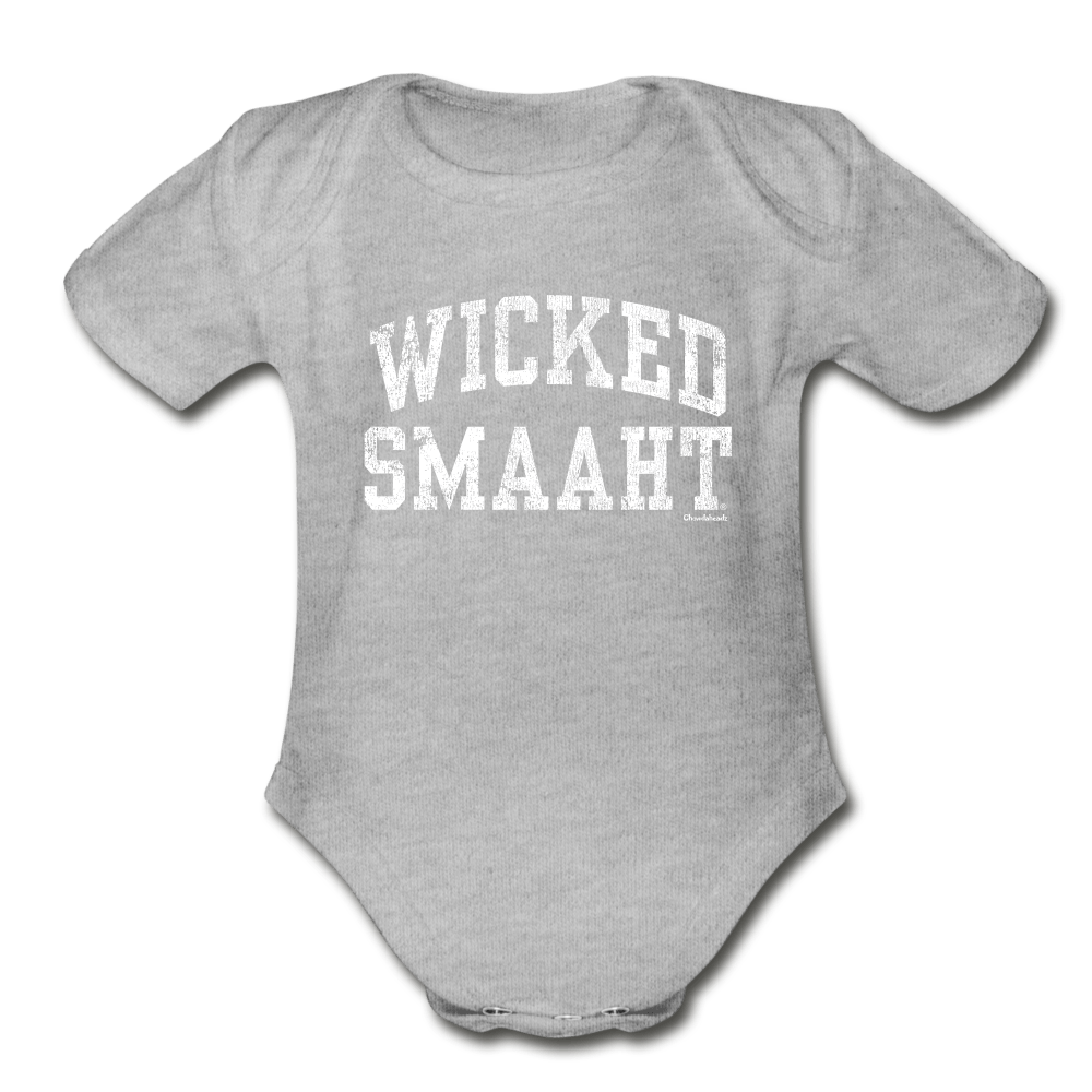 Wicked Smaaht Infant One Piece - heather grey